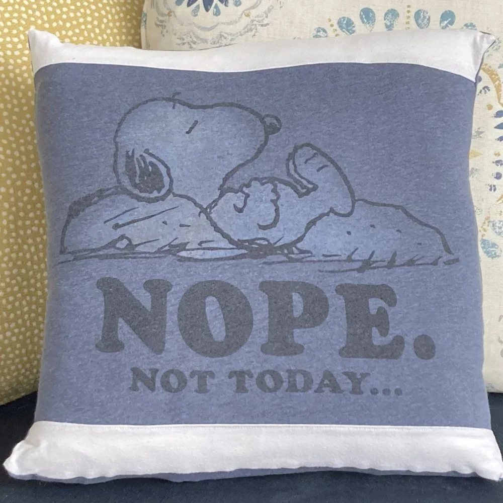 Snoopy Nope Not today... Decorative Throw Pillow Handmade pillow cover